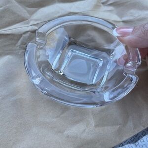Clear Glass Cigaratte Ashtray MCM
